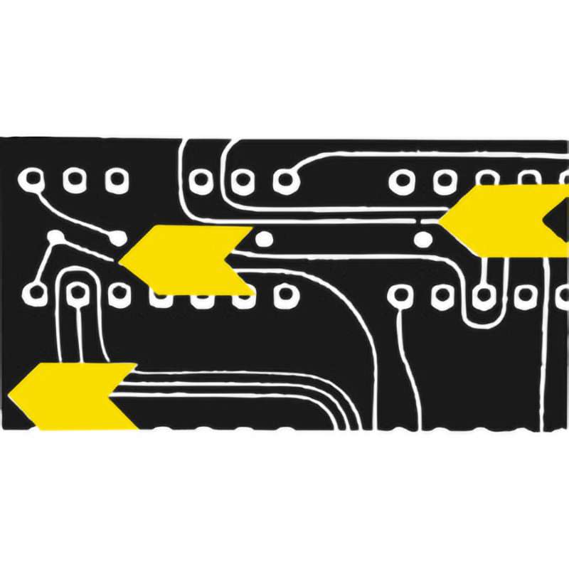 Inspection Arrows, Paper, 1/8"x3/16", 6.4 mil, Yellow, 1000/Env